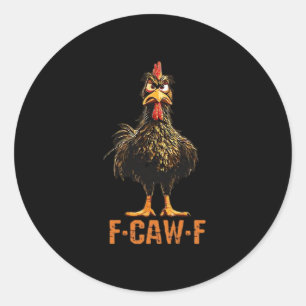 F-Caw-F Eenvoudig Schoon Ronde Sticker