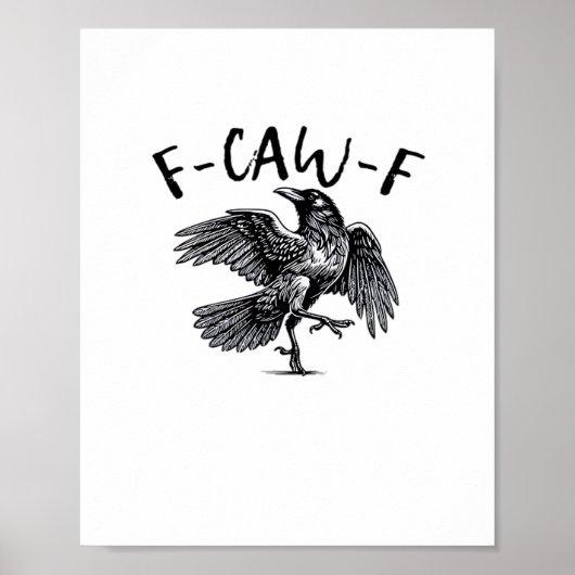 F Caw F Essential Classic Aesthetic Poster (Voorkant)