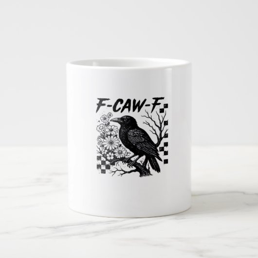 F Caw F Essential Funny Trendy Style Extra Grote Beker (Voorkant)