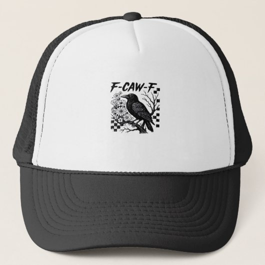 F Caw F Essential Funny Trendy Style Trucker Pet (Voorkant)