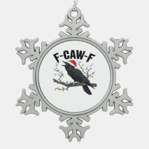 F Caw F Essentiële Creatieve Casual Stijl Tin Sneeuwvlok Ornament