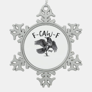 F Caw F Essentiële Klassieke Esthetiek Tin Sneeuwvlok Ornament