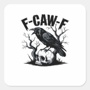 F Caw F Essentiële Minimaal Schoon Design Vierkante Sticker