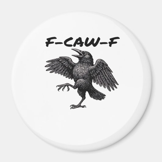 F Caw F Essentiële Vintage Grafische Look Magneet (Voorkant)