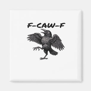 F Caw F Essentiële Vintage Grafische Look Magneet