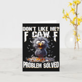 F Caw F Funny Angry Chicken Don't Like Me Problem Kaart (Gele Bloem)
