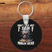 F Caw F Funny Angry Chicken Don't Like Me Problem  Sleutelhanger (Voorkant)