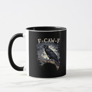 F Caw F Funny Bird Crow Creative Casual Design Mok