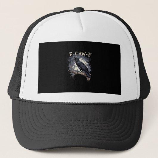 F Caw F Funny Bird Crow Creative Casual Design Trucker Pet (Voorkant)