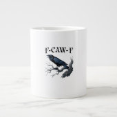 F-Caw-F Funny Bird Crow Extra Grote Beker (Voorkant)