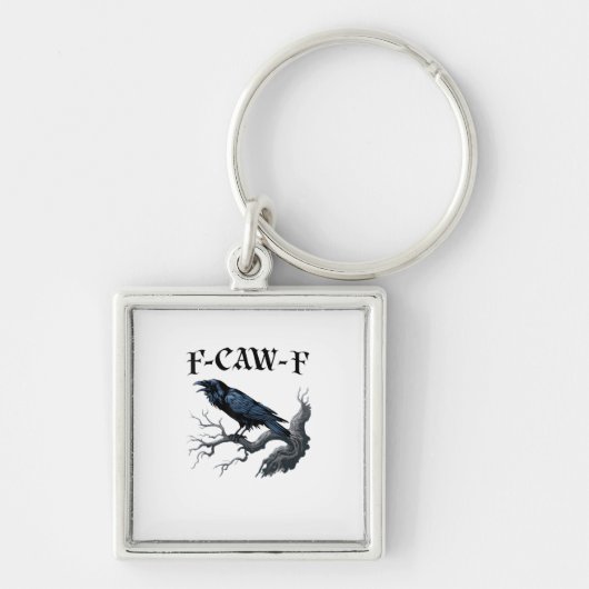 F-Caw-F Funny Bird Crow Sleutelhanger (Voorkant)