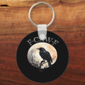 F Caw F Funny Bird Moon Minimal Clean Style Sleutelhanger (Voorkant)