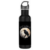 F Caw F Funny Bird Moon Minimal Clean Style Waterfles (Voorkant)