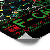 F-caw-f Funny Black Bird Humor Christmas Ugly Swea Poster (Hoek)