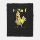 F-Caw-F Funny Chicken Classic Creative Casual Fleece Deken (Voorkant)