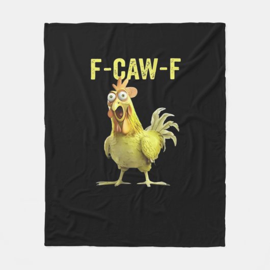 F-Caw-F Funny Chicken Classic Creative Casual Fleece Deken (Voorkant)