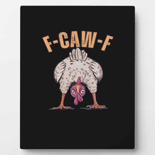 F Caw F Funny Chicken Classic Retro Cool Style Fotoplaat (Voorkant)