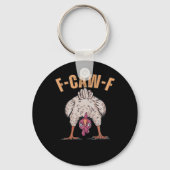F Caw F Funny Chicken Classic Retro Cool Style Sleutelhanger (Voorkant)