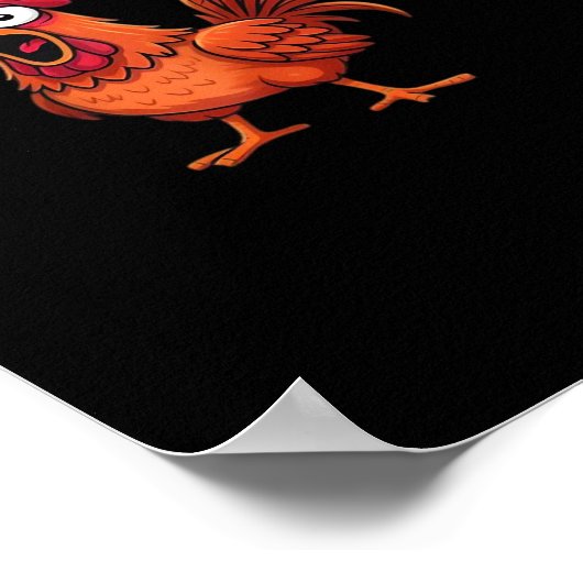 F Caw F Funny Chicken Classic Trendy Modern Style Poster (Hoek)