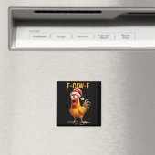 F-caw-f Funny Chicken Humor Meme Christmas Men Wom Magneet (Insitu (Vaatwasser))