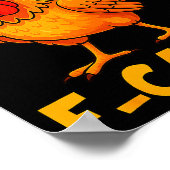 F-caw-f Funny Chicken Humor Quote Rooster Meme Fun Poster (Hoek)