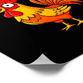 F-caw-f Funny Chicken Humor Quote Rooster Meme Poster (Hoek)