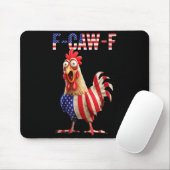 F-caw-f Funny Chicken Humor Usa Flag Quote Rooster Muismat (Met muis)