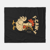 F Caw F Funny Chicken Rooster Men Women Fleece Deken (Voorkant (Horizontaal))