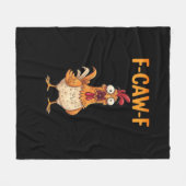 F-Caw-F Funny Chicken Saying Rooster Meme Sarcasti Fleece Deken (Voorkant (Horizontaal))