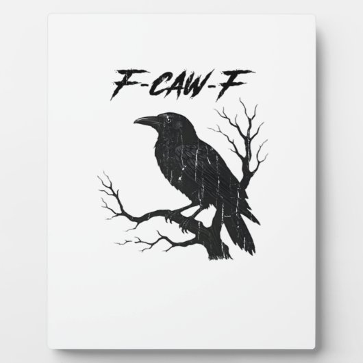 F-Caw-F Funny Crow Fotoplaat (Voorkant)