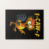 "F Caw F" Funny Crow Sarcastic Bird Humor Puzzle Legpuzzel (Horizontaal)