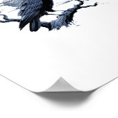 F-Caw-F Funny Gothic Raven Bird Halloween Poster (Hoek)