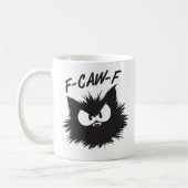 "F-CAW-F" Funny Grumpy Cat Mug (Gauche)