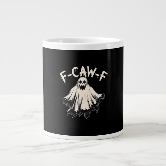 F-Caw-F Funny Humor Cool Unique Extra Grote Beker (Voorkant)