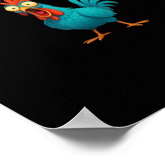 F-Caw-F Funny Rooster Chicken Humor Bird Poster (Hoek)