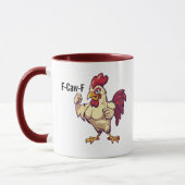 F-Caw-F Funny Rooster Flex Your Feathers Mug (Gauche)