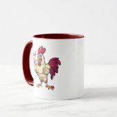 F-Caw-F Funny Rooster Flex Your Feathers Mug (Devant gauche)