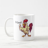 F-Caw-F Funny Rooster Flex Your Feathers Mug (Gauche)
