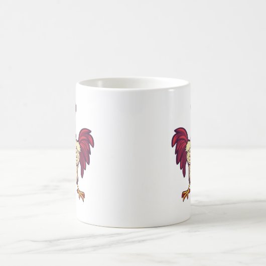 F-Caw-F Funny Rooster Flex Your Feathers Mug Koffiemok (Center)