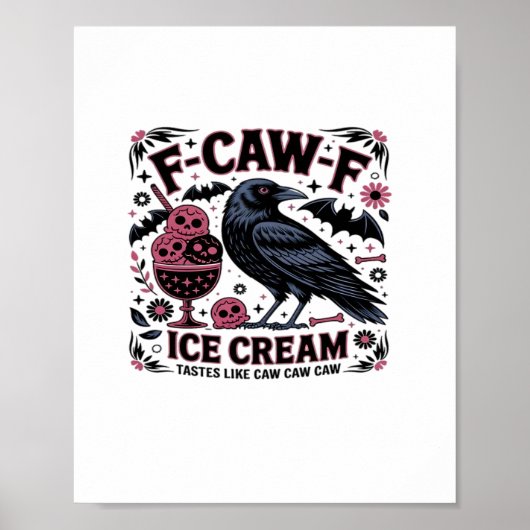 F Caw F Funny Trendy Poster (Voorkant)
