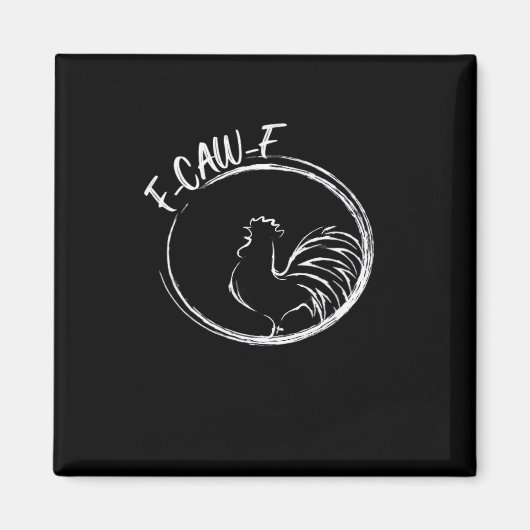 F-Caw-F Funny Wordplay Quote Retro Style Magneet (Voorkant)