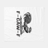 F-Caw-F Funny Wordplay Quote Sticker Fleece Deken (Voorkant (Horizontaal))