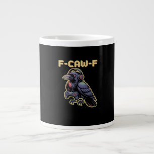 F-Caw-F Gaming Raaf Met Koptelefoon - Edgy Stream Extra Grote Beker