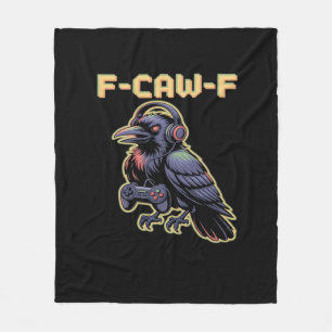 F-Caw-F Gaming Raaf Met Koptelefoon - Edgy Stream Fleece Deken
