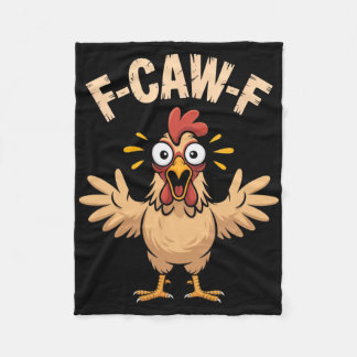 F-caw-f Geschokte Kip Schreeuw Vibe Grappige Carto Fleece Deken