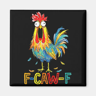 F-caw-f Grappig idee voor werk F Caw F Grappige ka Magneet