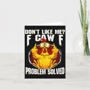 F-caw-f Grappige Boze Kip Houdt Niet Van Mij Probl Kaart