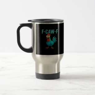 F-Caw-F Grappige Haan Kip Humor Vogel Reisbeker