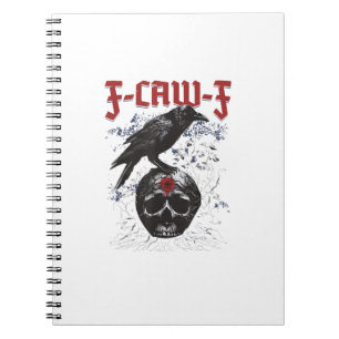 F-Caw-F Grappige Halloween Kraai Raven Gotische Hu Notitieboek