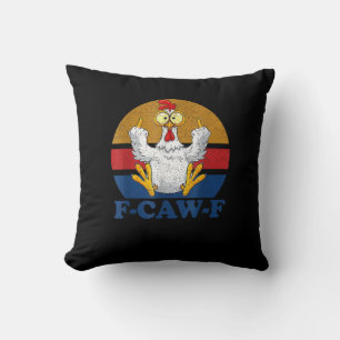 F-Caw-F Grappige Kip die de Middenvinger Opsteekt Kussen